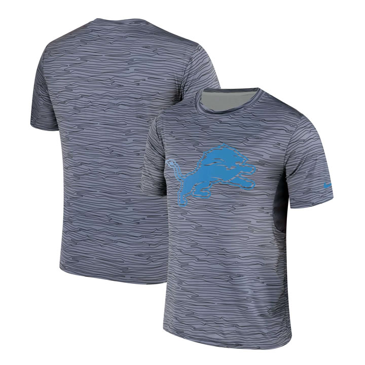 Detroit Lions Nike Gray Black Striped Logo Performance T-Shirt,We sell and wholesale Detroit Lions Nike Gray Black Striped Logo Performance T-Shirt on line form chian!